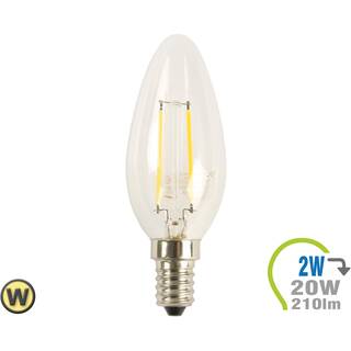 V-TAC 4260 E14 Candle 2 W 220-240 V Filament Nostalgie LED Glas Kerzenform Lampe Klar 2700 Kelvin warmweiß VT-1886 [Energieklasse A+]