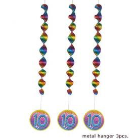 Metallichänger in Regenbogenfarben 3 Stück 10....