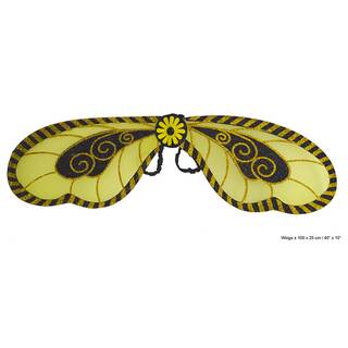 BEE WINGS BLACK/YELLOW 100 X 25 CM