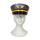 POLICE CAP GREY & YELLOW RIBBON ONE SIZE PLASTIC